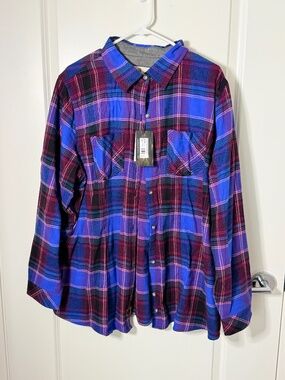 Women's Legendary Whitetails Plaid Flannel Plus Size 2X NWT